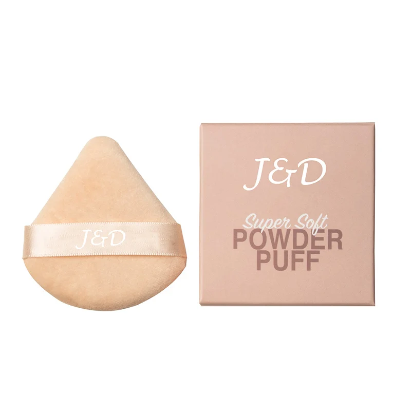 Hot Sale Triangle Powder Puff Cosmetic Sponge Soft Powder Puff Custom Logo Velvet Cosmetic Puffs