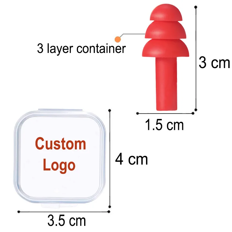 Personal Protective Custom Logo Ear Plugs Silicone Wireless Earplugs