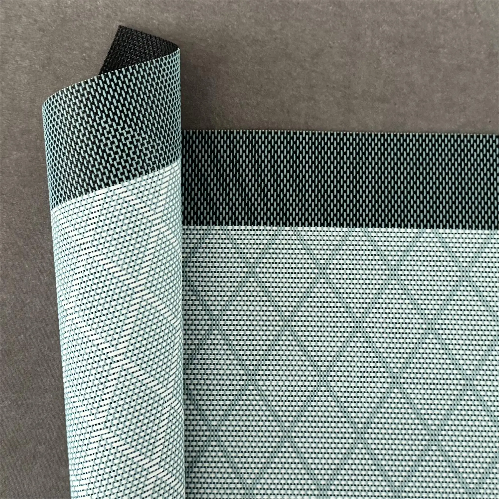 European Modern Simple Argyle Pattern Western PVC Woven Four Corner Frame Doily Table Mat Fabric Placemat Wholesale