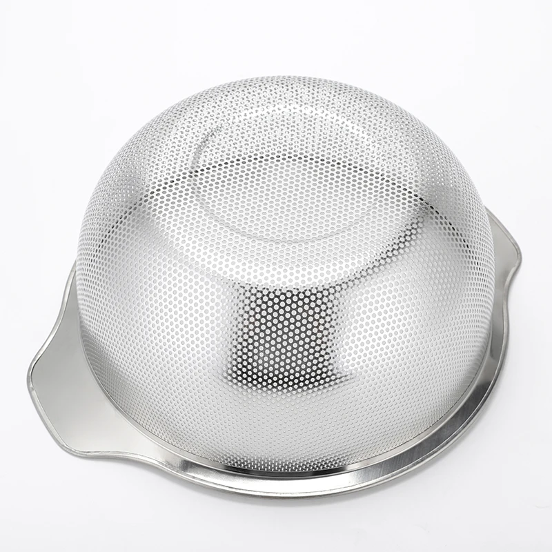 Fruit Vegetable Kitchen Strainer Colanders Set Stainless Steel Drain Wash Storage Drain Basket
