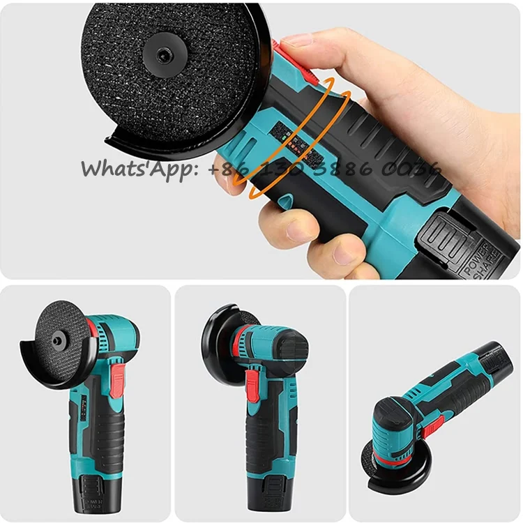12V Portable Wood Cutting Tools Home DIY Polishing Machine 3 Inch Rechargeable Cordless Mini Lithium Electric Angle Grinder