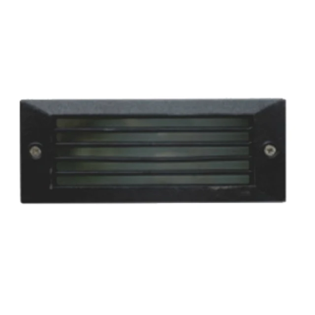 outdoor recessed led step light IP65 wall lamp matt black rectangular exterior nightscape led stair light