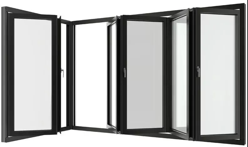 Double Glass Hidden Hinge Opening Black Aluminum Profiles Extrus Frame Factori Aluminium Window