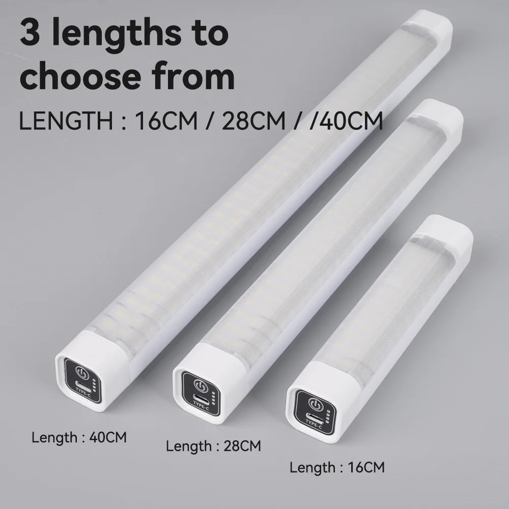 Rechargeable LED Camping Light Portable USB Rechargeable Battery Emergency Flashlight Tube Camping Lamp LED for Camping Fishing