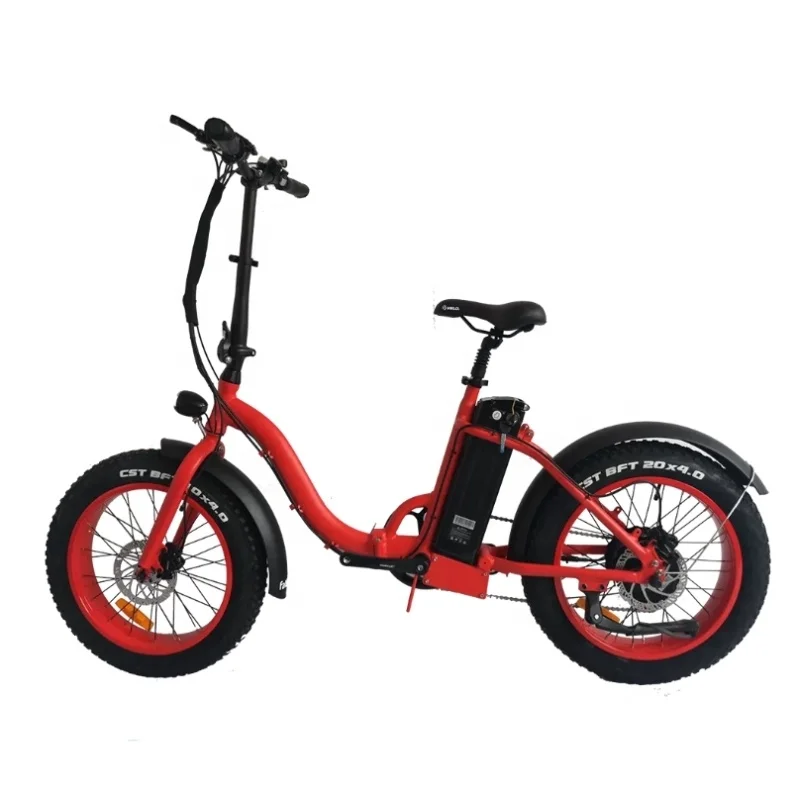 New 20inch 48V Fat Tire Electric Folding Bicycle 750W Bafang Hub Brushless Motor with Rear Rack