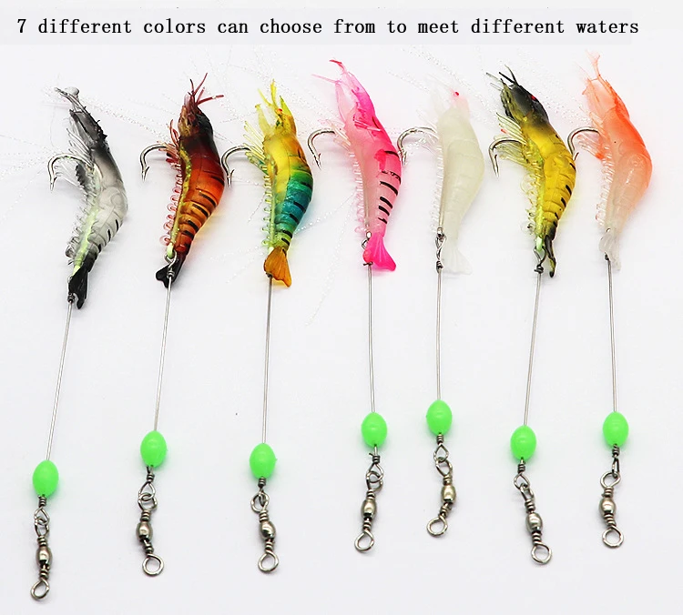 Wholesale Luya Shrimp Bait With Hook Shrimp 8cm/5g Bionic Bait Soft Shrimp