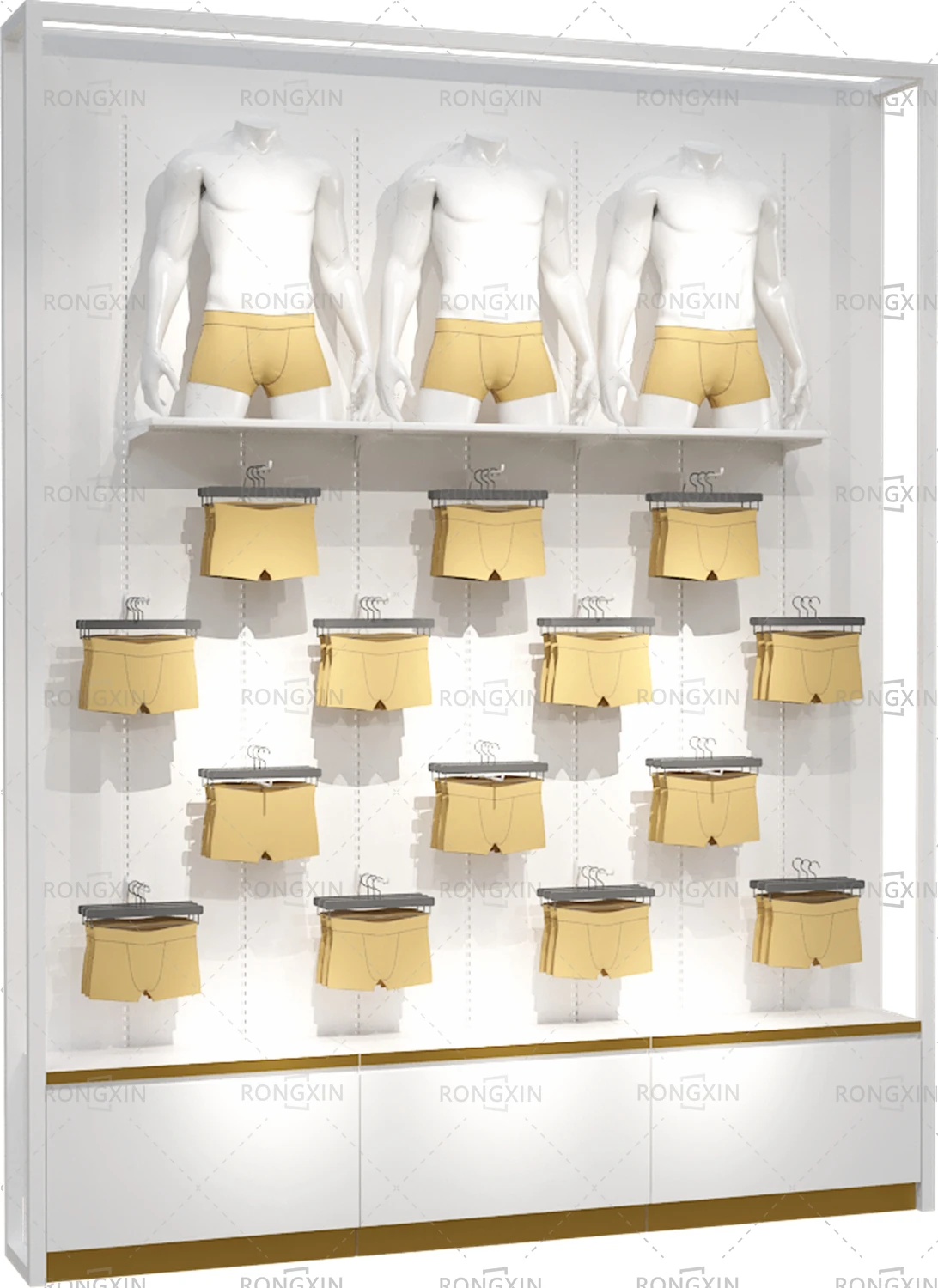 Tailor Made Women lingerie Shop Display Rack Solution Retail Store Interior Design for Underwear Fashion Stand