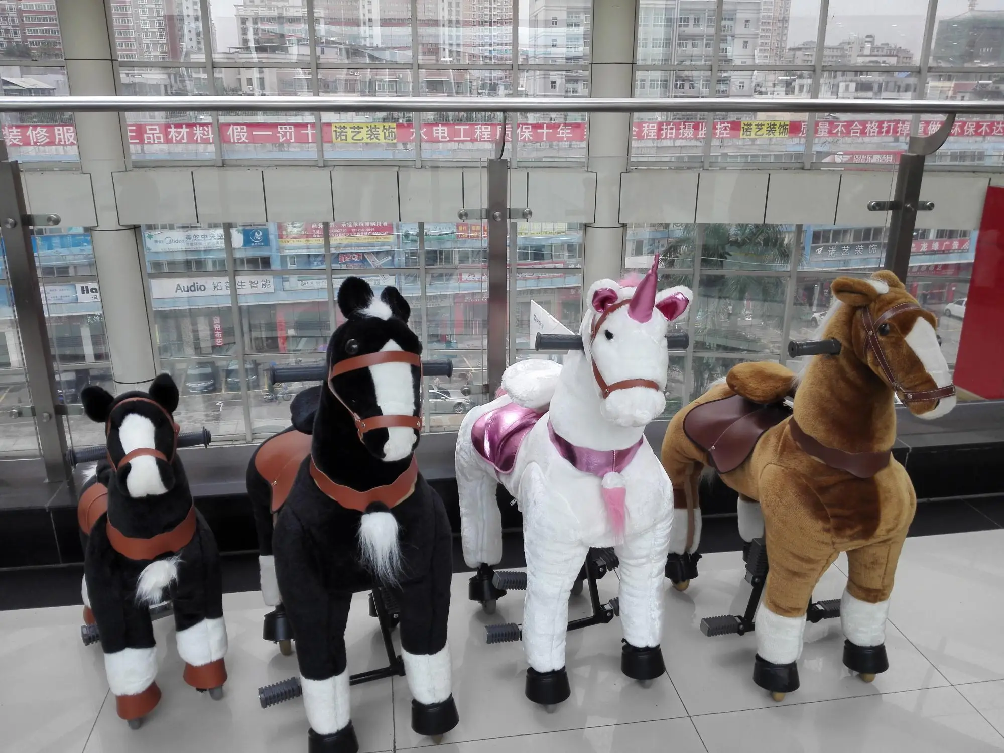 Life-Size Mechanical Horse Ride-On Toy for Kids and Adults for Mall Exercise and Fun Animal Walks