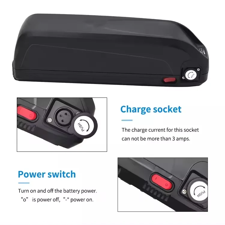 Downtube Battery Lithium Ion Electric Bicycle Battery 48v 36v 52v 10ah 15ah 20ah Hailong Ebike Battery For Bike