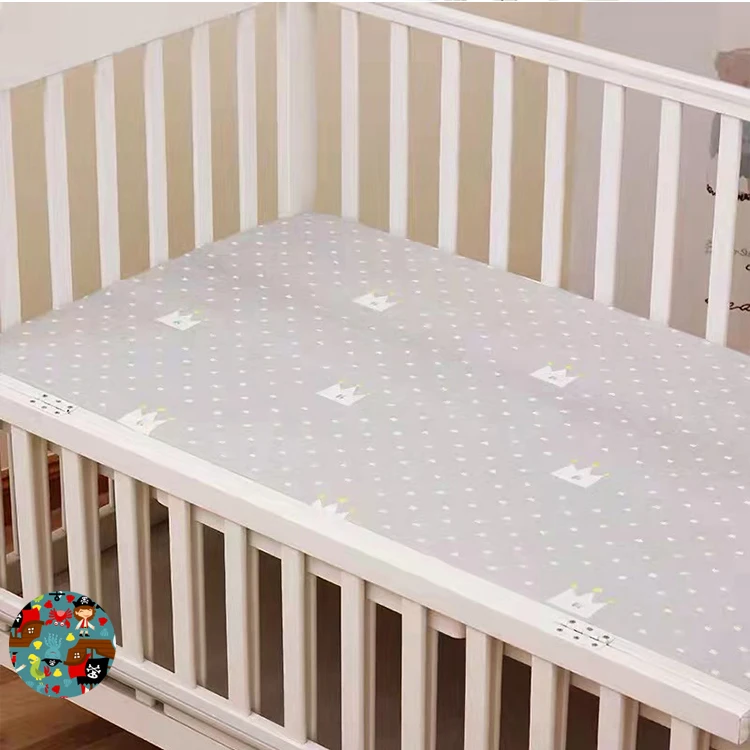 Famicheer BSCI baby crib pad sheet custom print super soft baby crib fitted sheet