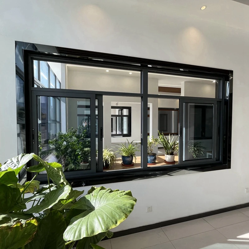 Wholesale price big aluminium windows double aluminium double glass windows for construction