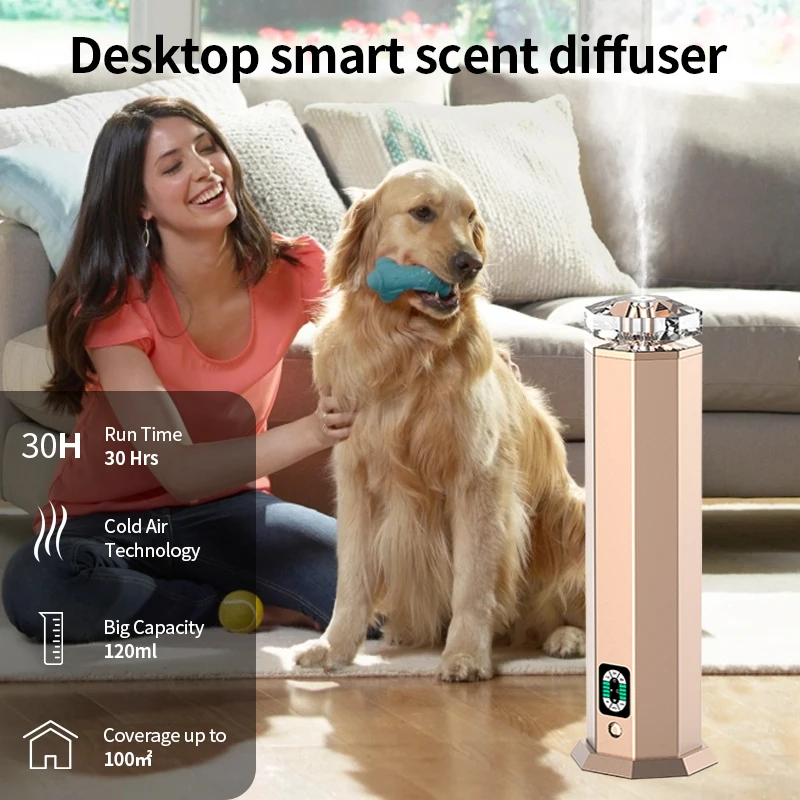 Wholesale wireless hotel collection tower scent diffuser Waterless Air Aroma Nebulizer For Scent Marketing