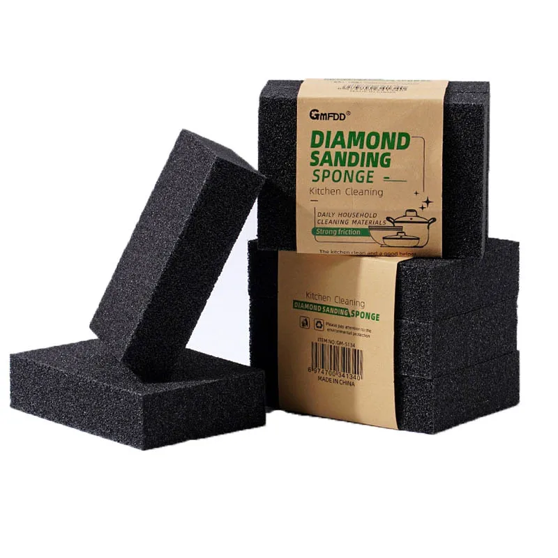 2pcs/kraft Card Magic Cleaning Sponge Carborundum Eraser Sponge Emery Household Cleaning Tools  Dish Washing Pot Kitchen Tool