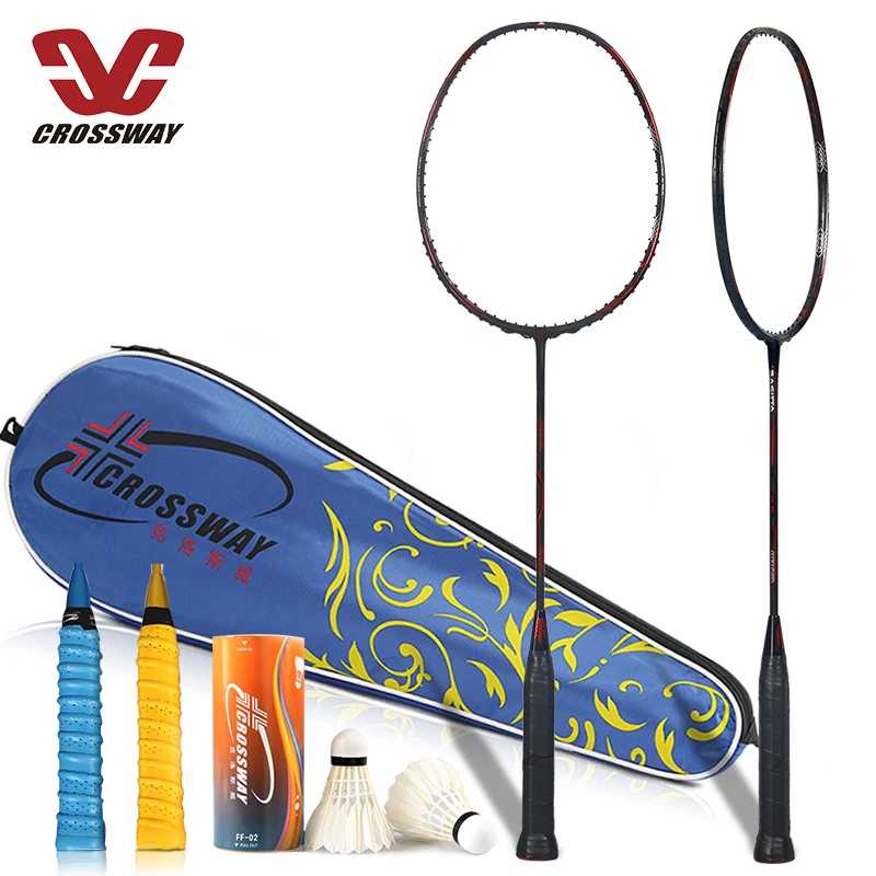 Professional training high modulus graphite badminton rackets lining custom