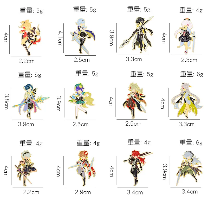 Wholesale Genshin Impact Japanese Anime Brooches Bag Clothes Lapel Pin Potted Plant Badge