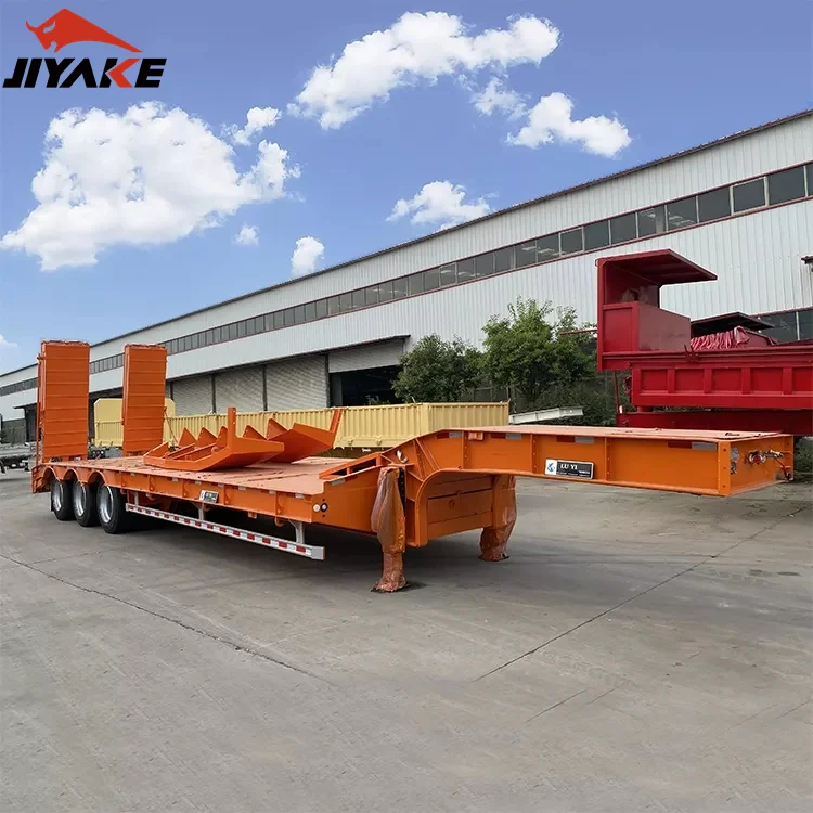 2/3/4/5 Axis Customized Lowbed Lowboy Low Bed Low Loader Modular Semi Trailer Heavy Duty for Machine Transport