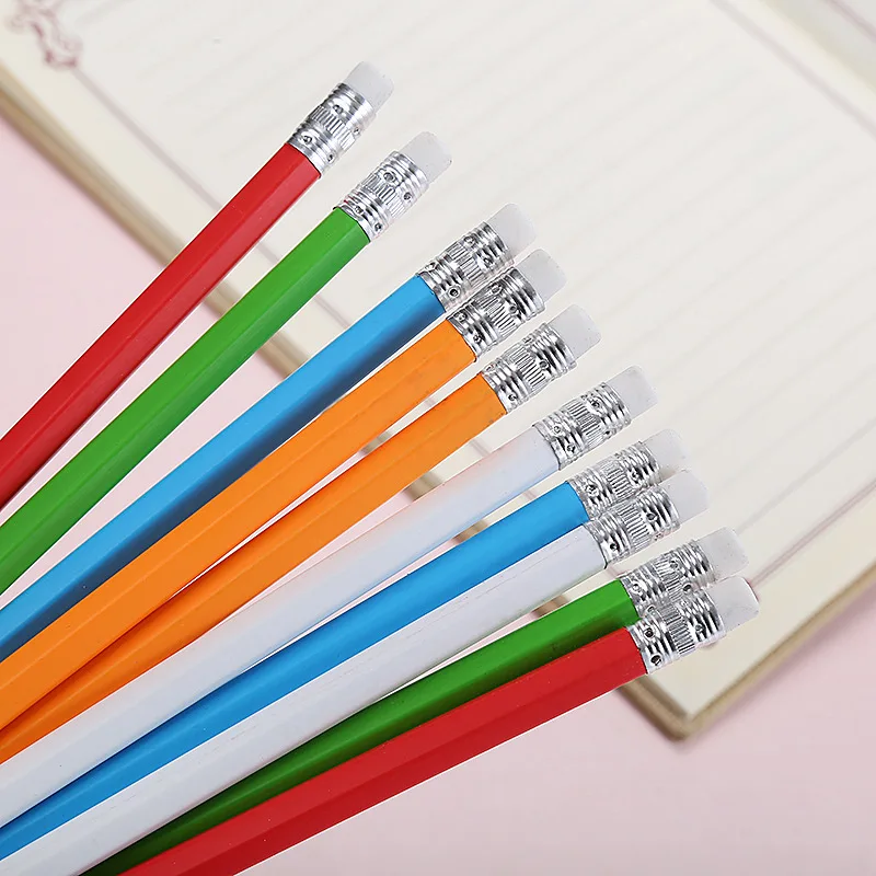 School wholesale Safe And Eco Friendly Cheap Colored 7 Inch Pencils Custom Logo Hexagon 2B Pencil For Kids