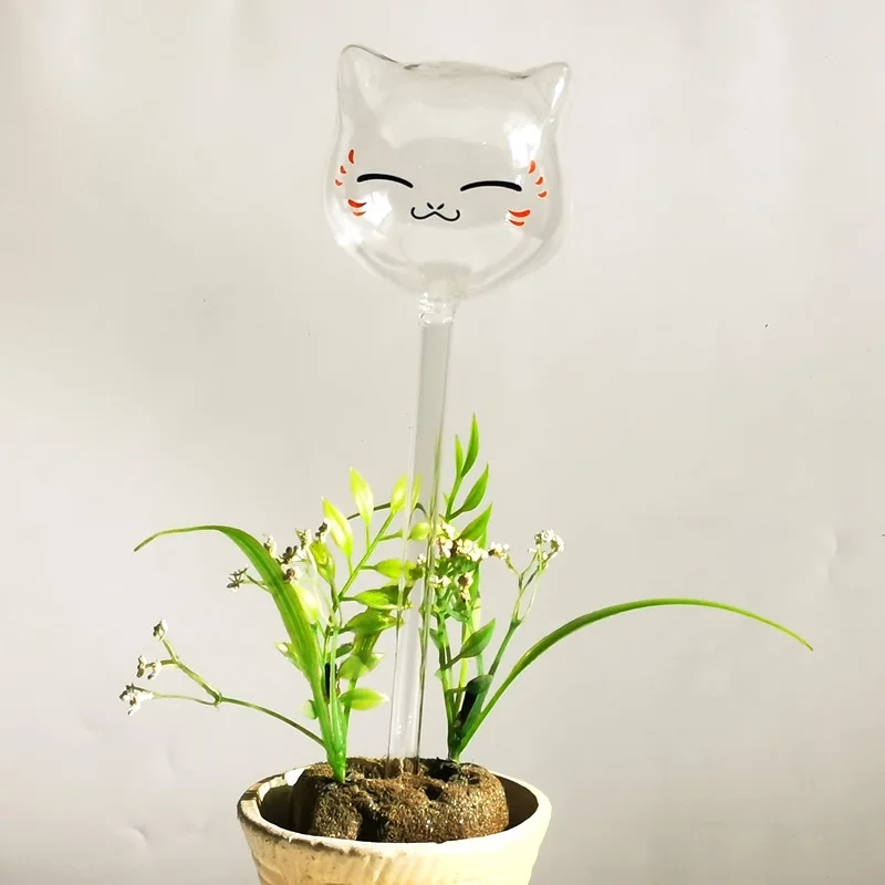 Plant Watering Globes Glass Self Watering Globes, Hand Blown Clear Plant Watering Devices for Vacation, Birthday Gifts for Women