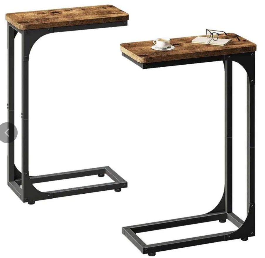 Living room c shaped sofa wood italian side table coffee table for laptop