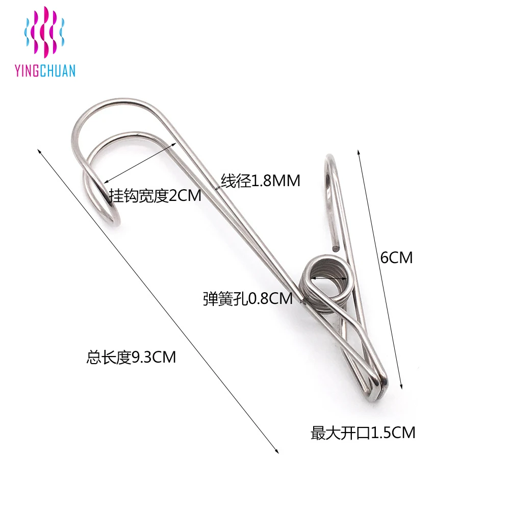 Wholesale Sale Stainless Steel Binder Clips Laundry Clothing Stainless Steel Pegs Shaped Clips