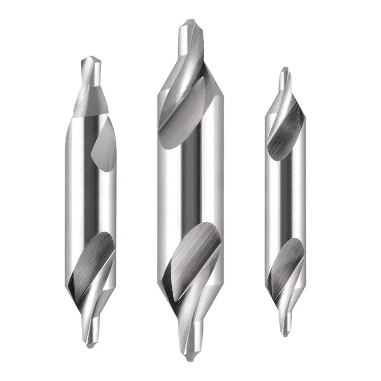 Custom Center Drill HRC70 2 Flutes HSS Cemented Carbide Center Drill HSS Bit For Alloy Steel
