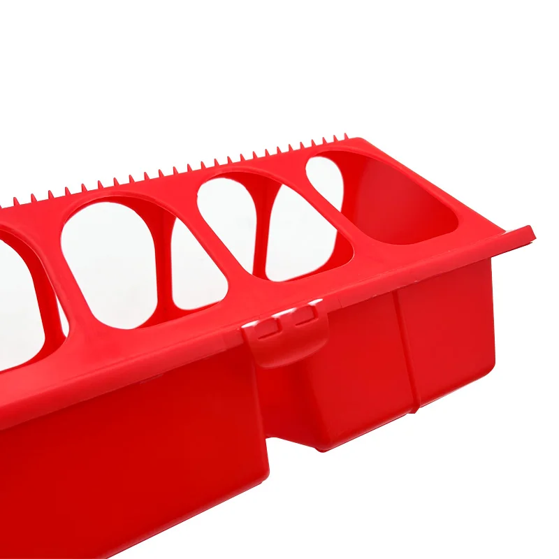 Red Color  Extra Length Plastic Chicken Feeder Trough and Drinker Poultry Farming  for The Chicken Quail