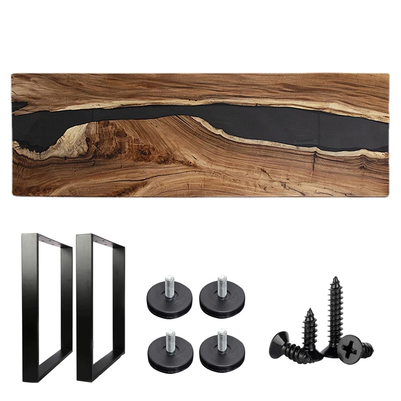 On Sale Walnut Wood High Epoxy Resin Wood Table Design Dinner Clear Transparent Epoxy Resin For River Office Table
