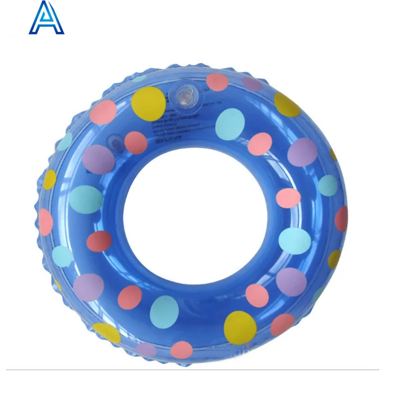 Cheap durable high quality vinyl PVC air blow inflatable swim tube swim ring for summer pool life ring advertising promotional