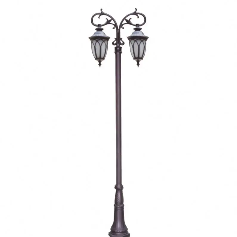 Bridgelux Chip Led Antique Cast Aluminum Lamp Post Outdoor All In One Solar Street Light With Pole