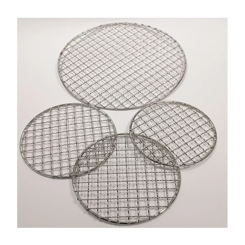 Wire Steaming Barbecue Rack BBQ Grill Mesh Oven Grid Stainless Steel for Home or Restaurant Metal Carton Silver Burner