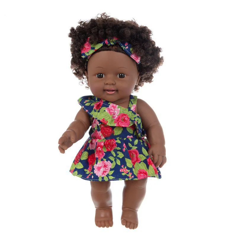 Hot selling Fashion 12 Inch American Girl Rebirth Doll 30cm Vinyl Reborn East African Dolls Toy Soothing Simulation
