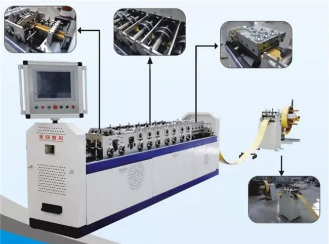 Automatic Villa Use Light Gauge Steel Keel Roll Forming Machinery C U Light Steel Keel Forming Machine