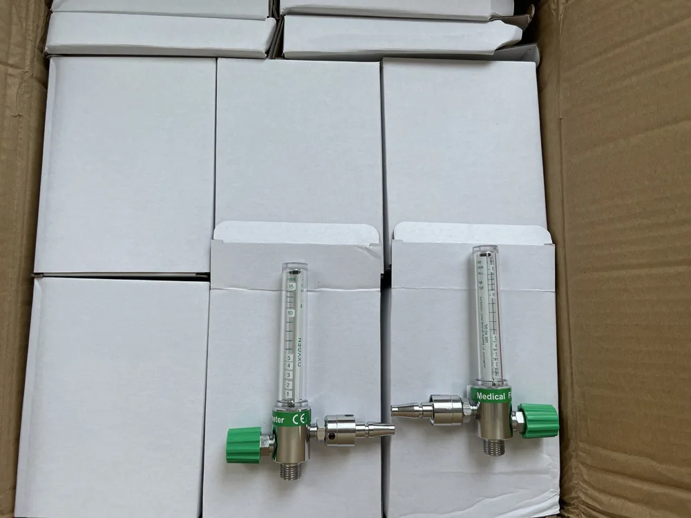 Good price Brass Wall mounted Medical oxygen flow meter for hospital oxygen wall outlet