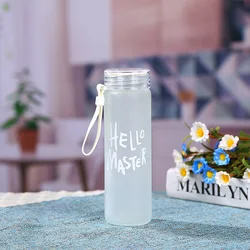 Wholesale cheapest 2021 hot sale 500ml Sublimation Blank Frosted Color Drinkware Matte Glass Water Bottle