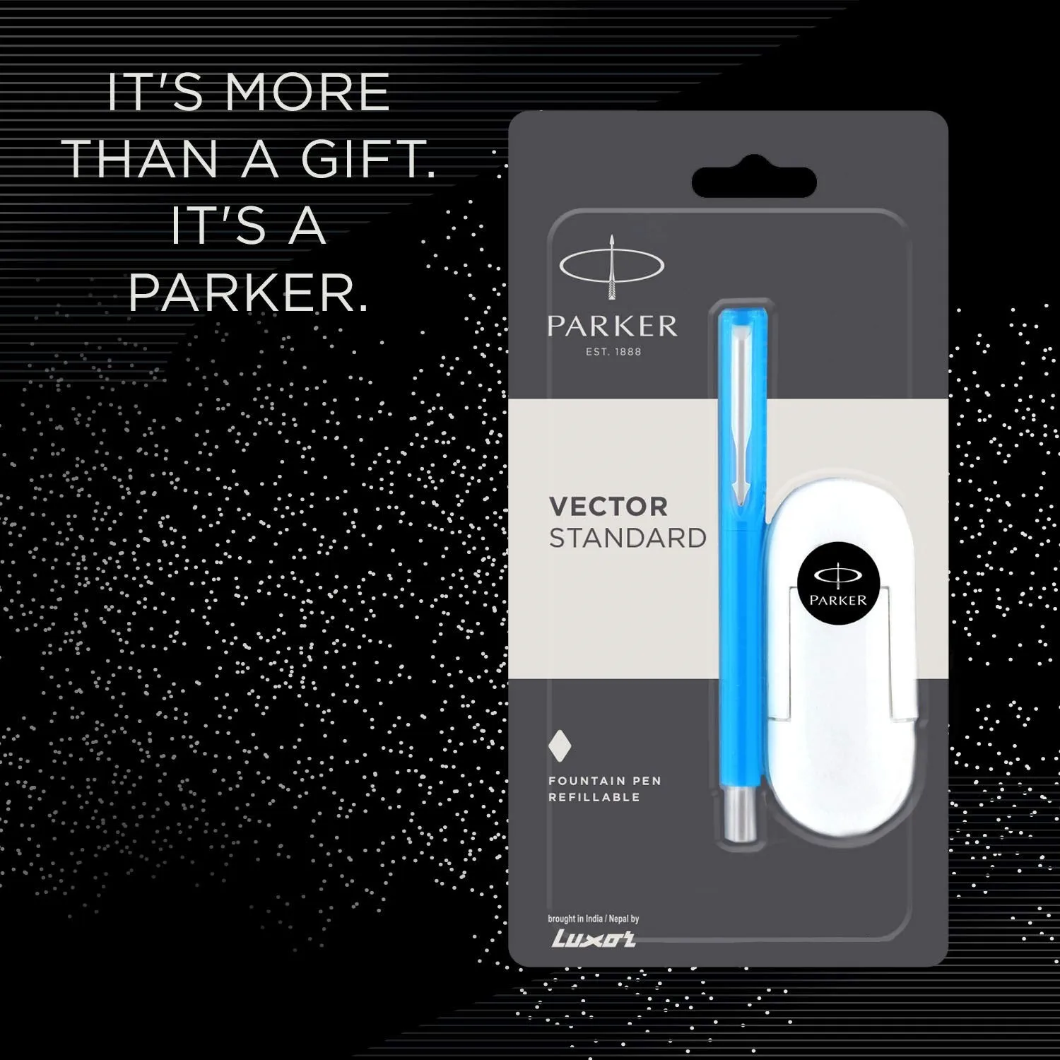 Авторучки Parker Vector стандартная авторучка хромированный наконечник с тонким наконечником синий корпус 3 бесплатными синими чернилами