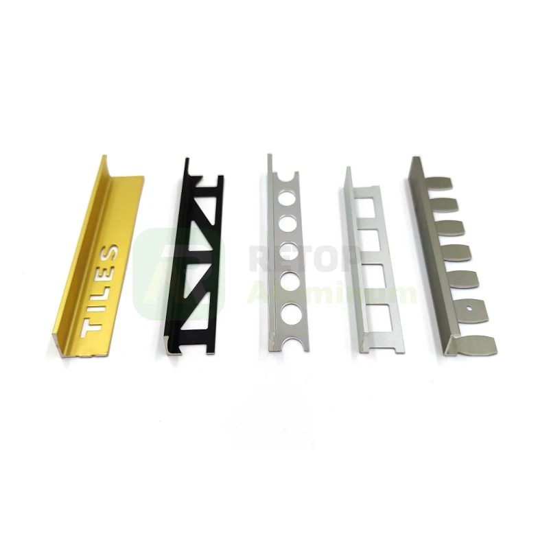 Decorative and protective stair aluminum stair tread profile stair nosing strips with rubber insert
