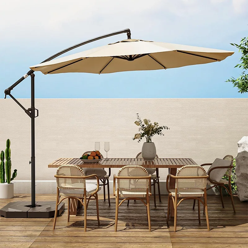 New Deign Outdoor Sun LED Light Patio roma parasol Roman umbrella For Garden Shading