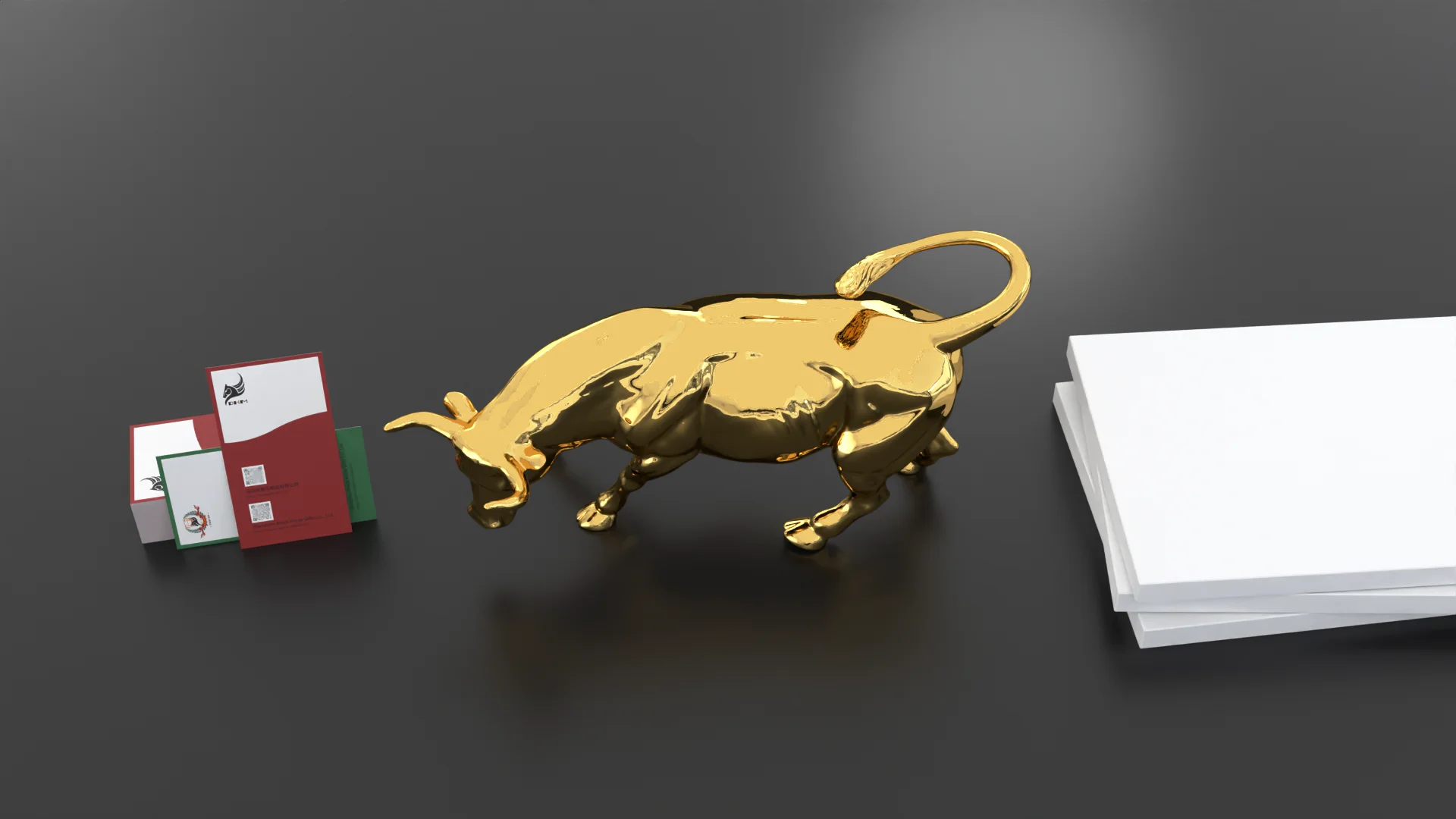 Высокое качество коррида Статуэтка настенная улица золотой БЫК скульптура животных орнамент