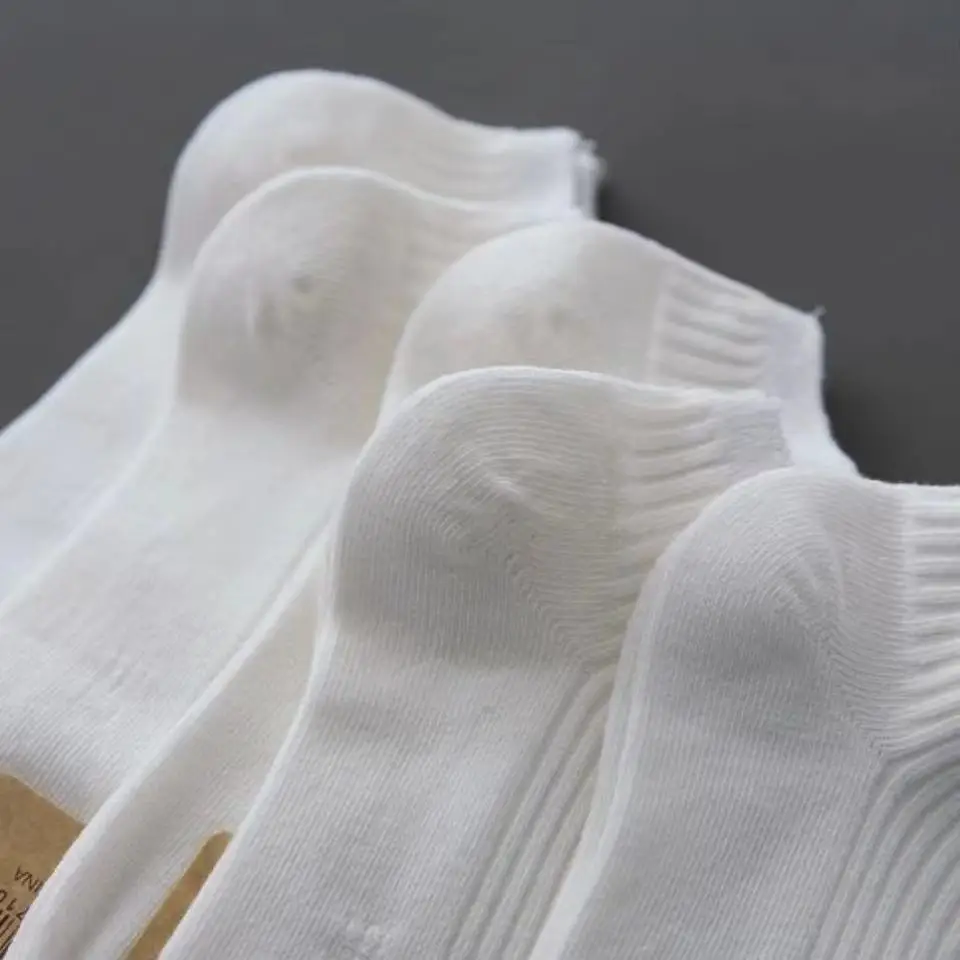 Low MOQ fashion thick plain cotton socks unisex uniform children kids white socks for school