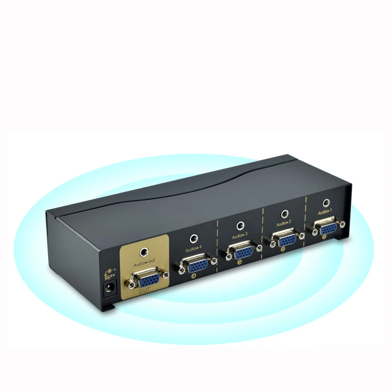 Factory 4 port vga switch 4 input 1 output VGA audio switch