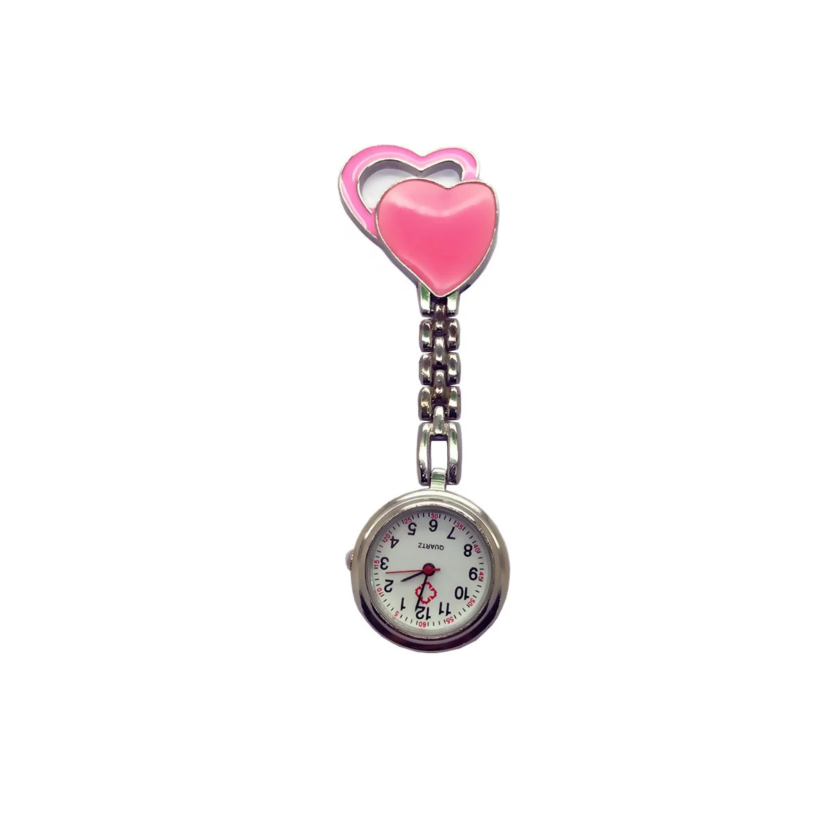 Wholesale Minimalist Metal Nurse Fob Watch Customized Quartz Pink Breast Watch For Nurse Reloj De Enfermera
