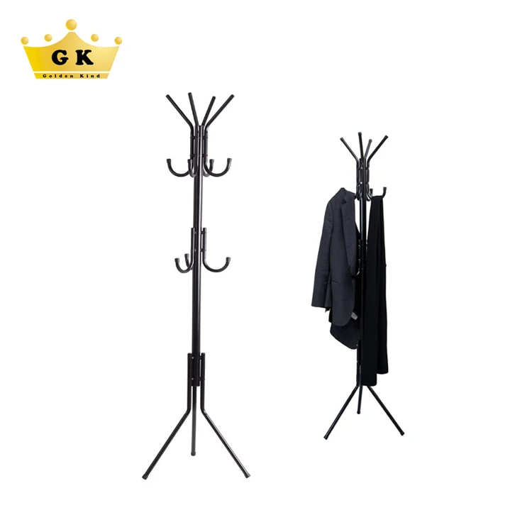 
11 Hooks High Quality Coat Rack Stand Metal Clothes Hanger Tree 