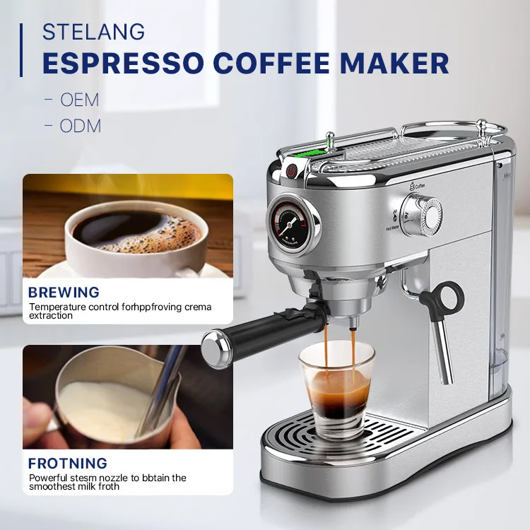 New Arrival Restaurant Italian Automatic Cappuccino Espresso Coffee Maker With Milk