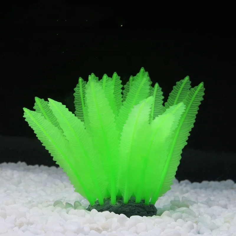 Silicone aquarium fish tank ornament grass artificial water seaweed lawn landscape decor