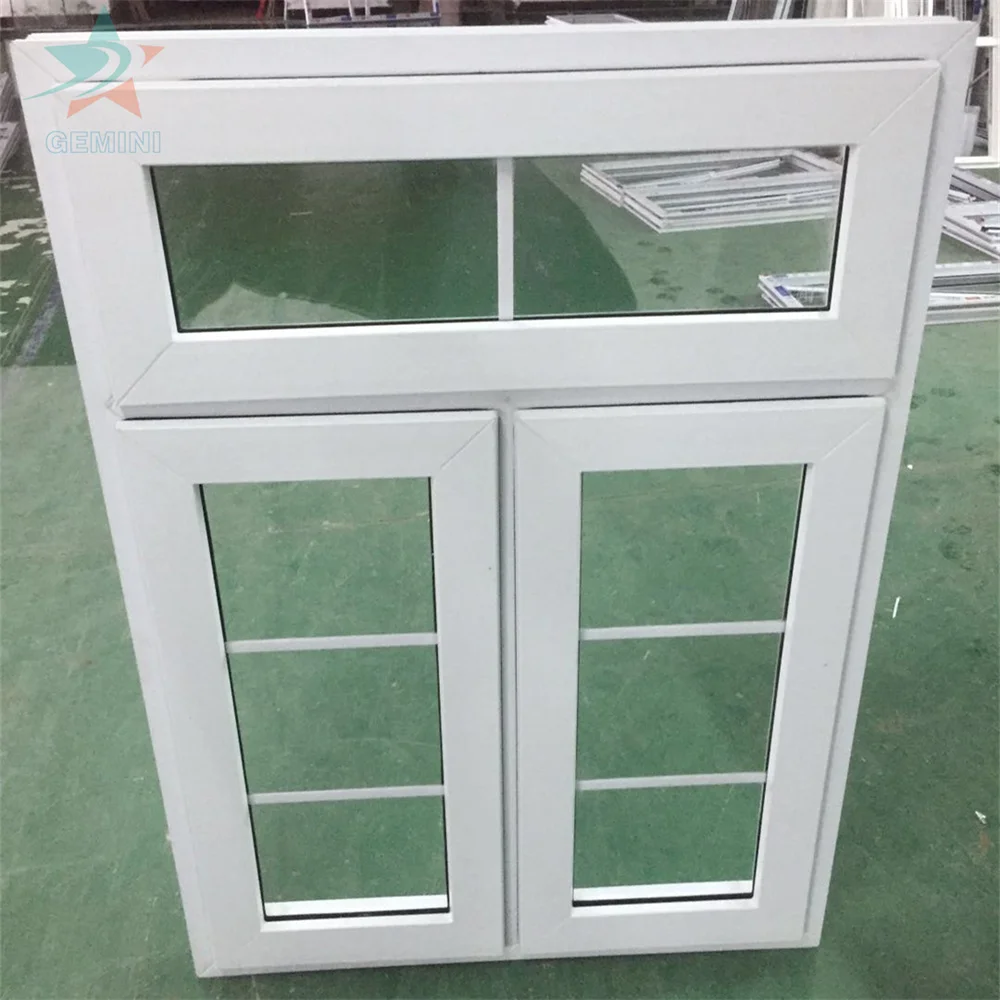 GEMINI wholesale house glass windows latest french pvc window tempered upvc window push out casement windows for house