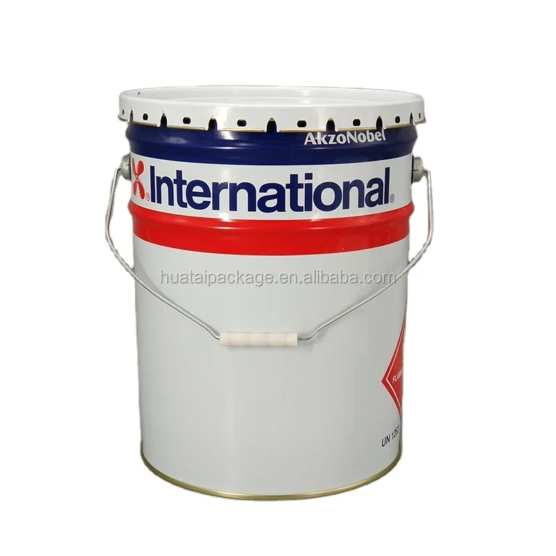 18L small opening empty round iron drum for diluter, curing agent with lug lid