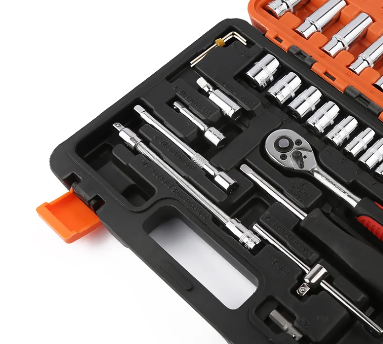 53pcs Socket Wrench Set Car Motorcycle Repair Tool Ratchet Torque Wrench Combo Tools Kit