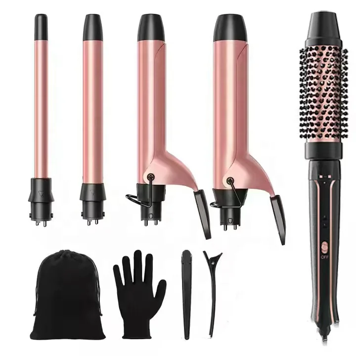 wavy talk Customize color Interchangeable 5 in 1 Curling Iron Set