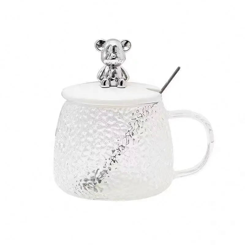 3D Bear Cartoon Water Cup Cute Animal Coffee Mug Glass Tea Milk Drink Cup For Kid Glass Cup With Handle