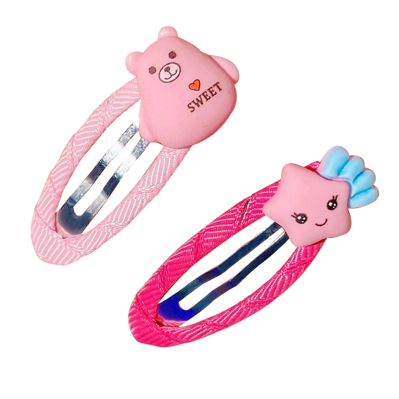 10pcs/lot Korean Princess Children Cute Hair Clip Headdress Edge Clip Hairpin Resin Hairgrips Hair Clip For Girls Kids